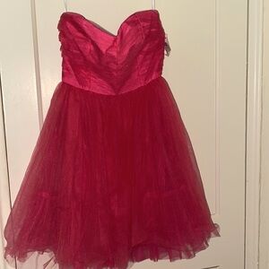 NWT a. drea pink poofy strapless dress size: M